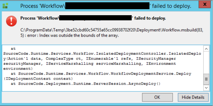 Troubleshooting a Failed Deploy