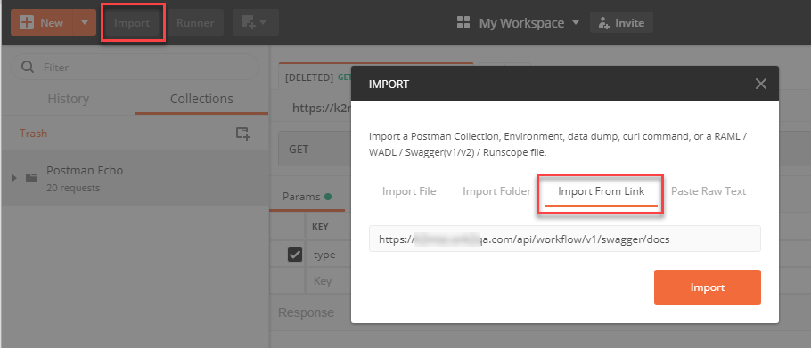 Import Swagger File into Postman