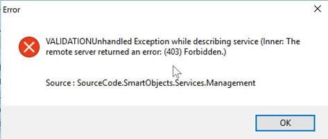 Error HTTP protocol error 403 (Forbidden): The ser - Qlik