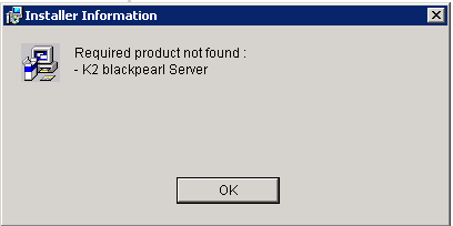 Required Product Not Found Error